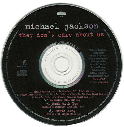 Michael Jackson - They Don't Care About Us (CD)
