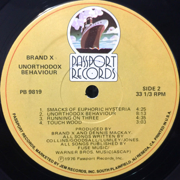 Brand X (3) - Unorthodox Behaviour (LP Tweedehands)