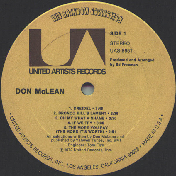 Don McLean - Don McLean (LP Tweedehands)