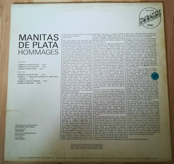 Manitas De Plata - Hommages (LP Tweedehands)
