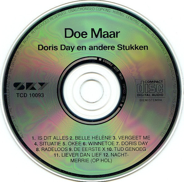 Doe Maar - Doris Day En Andere Stukken (CD)