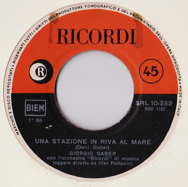Giorgio Gaber - Trani A Gogo (7-inch Tweedehands)