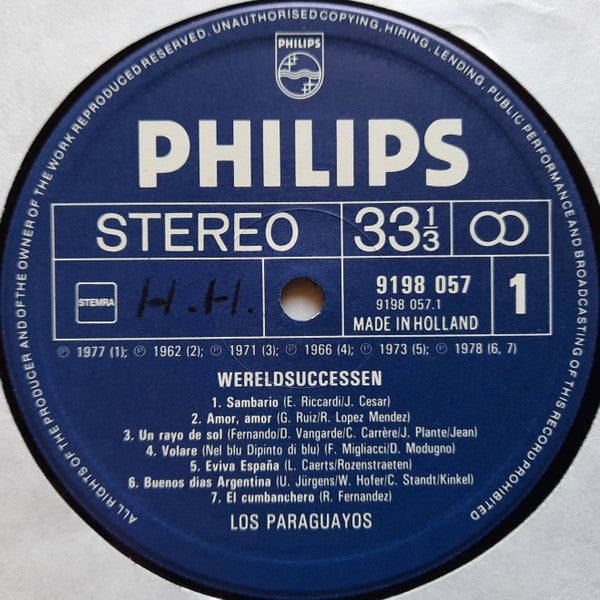 Luis Alberto del Parana y Los Paraguayos - Hun Grootste Successen (LP Tweedehands) - Discords.nl