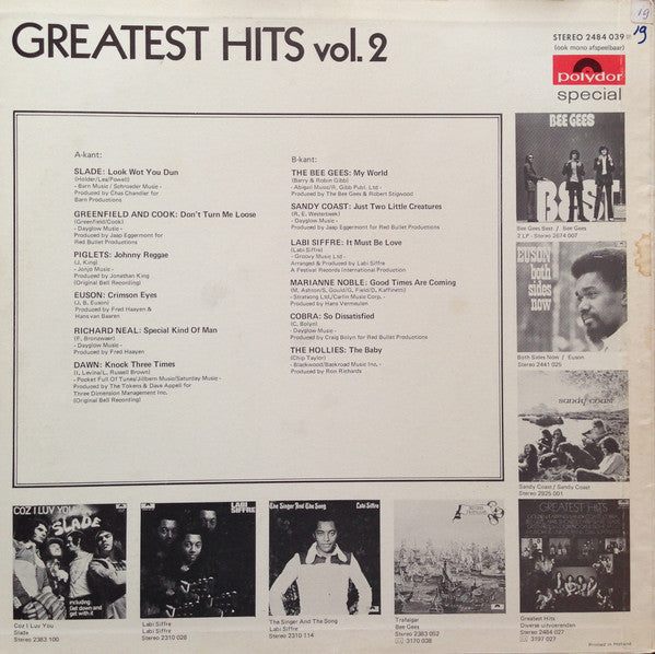 Various - Greatest Hits Vol. 2 (LP Tweedehands) - Discords.nl