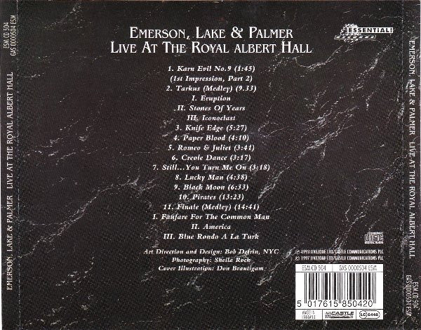 Emerson, Lake & Palmer - Live At The Royal Albert Hall (CD)