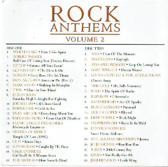 Various - Rock Anthems Volume 2 (CD)