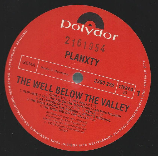 Planxty - The Well Below The Valley (LP Tweedehands) - Discords.nl