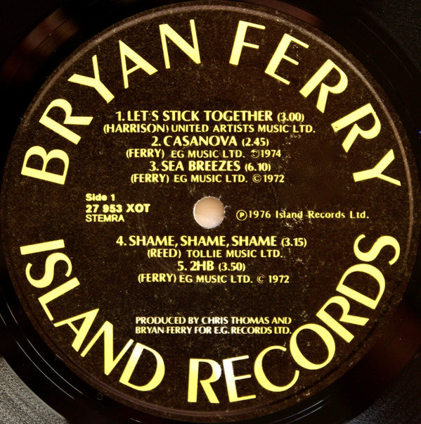 Bryan Ferry - Let's Stick Together (LP Tweedehands) - Discords.nl