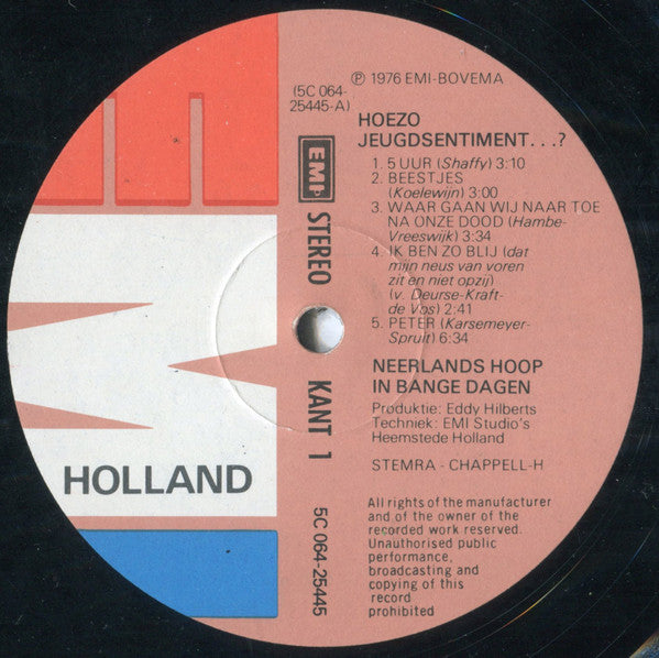 Neerlands Hoop In Bange Dagen - Hoezo Jeugdsentiment?... (LP Tweedehands) - Discords.nl