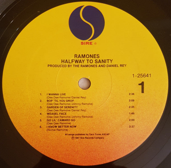 Ramones : Halfway To Sanity (LP, Album)