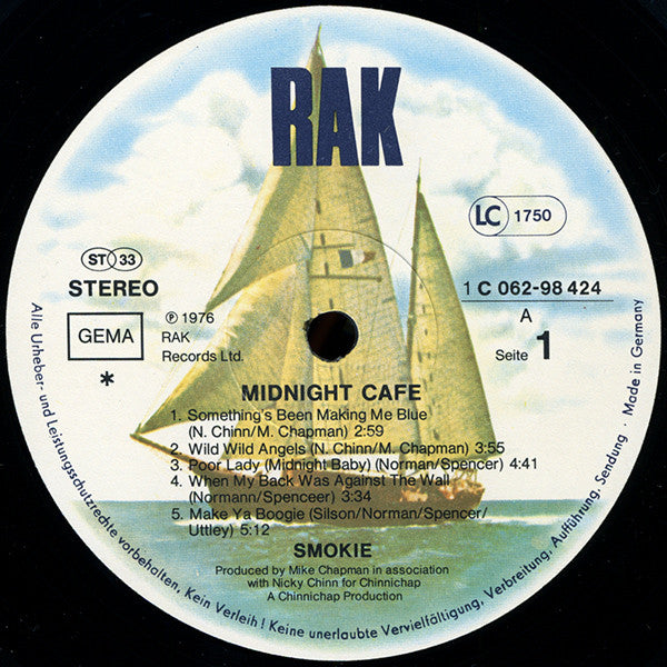 Smokie : Midnight Café (LP, Album, RE)
