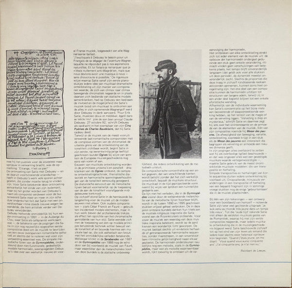 Erik Satie, Reinbert de Leeuw : Early Piano Works, Volume One (LP, Album, Gat)