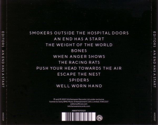Editors : An End Has A Start (CD, Album)