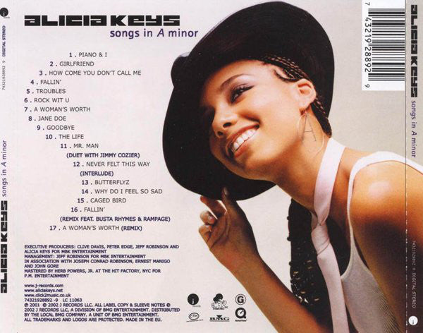 Alicia Keys : Songs In A Minor (CD, Album, Enh, RE, S/Edition)