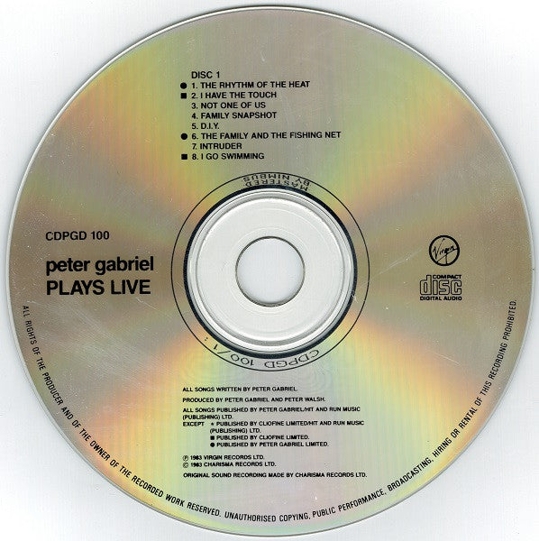 Peter Gabriel : Plays Live (2xCD, Album, RE)