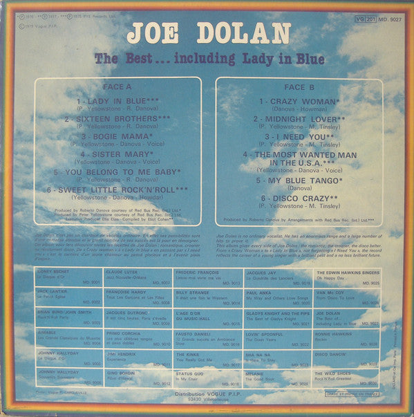 Joe Dolan : The Best... Including Lady In Blue (LP, Comp, Ltd, Blu)