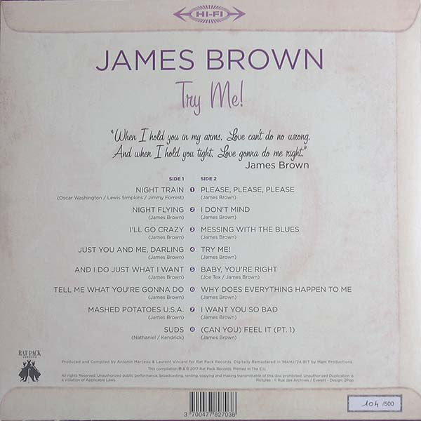 James Brown - Try Me! (LP) - Discords.nl