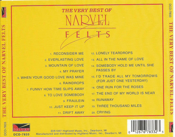 Narvel Felts : The Very Best Of Narvel Felts (CD, Album, Comp)