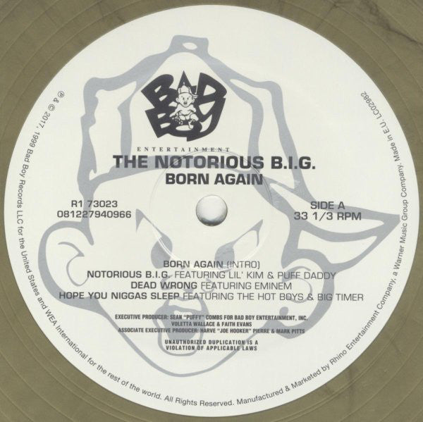 Notorious B.I.G. : Born Again (2xLP, Album, Ltd, RE, Gol)
