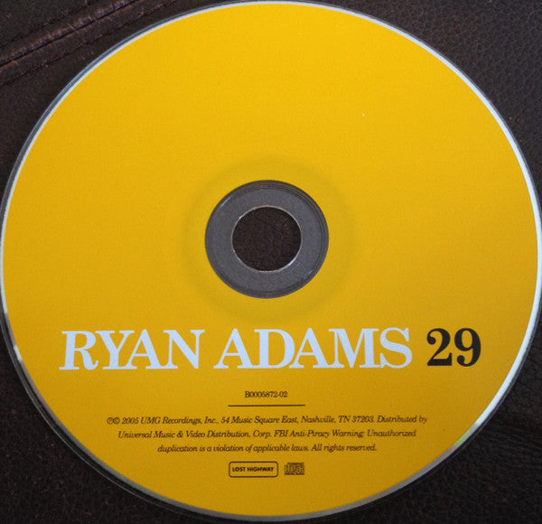 Ryan Adams : 29 (CD, Album)