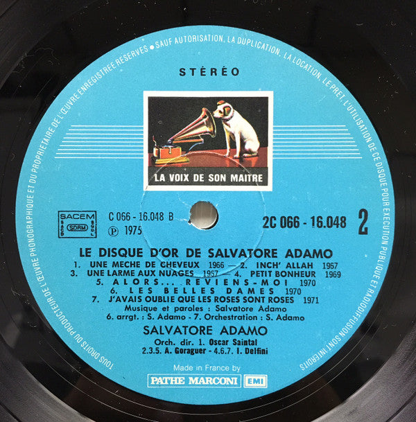 Adamo : Le Disque D'Or De Salvatore Adamo (LP, Comp, RE)