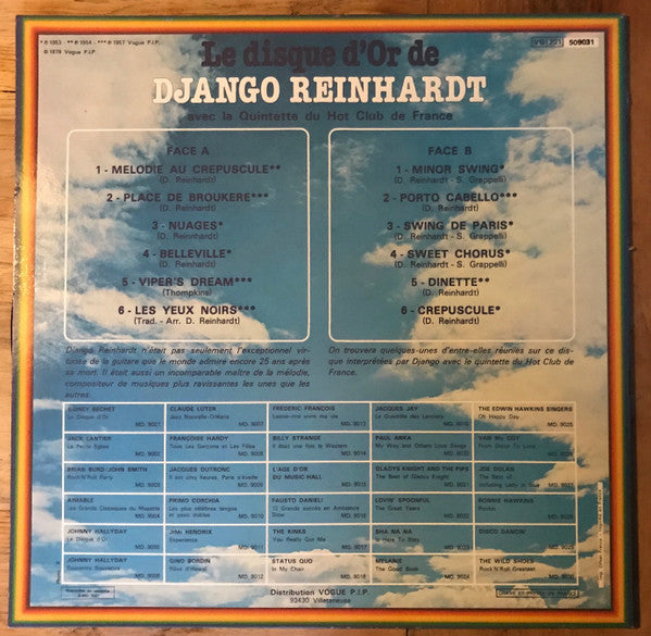 Django Reinhardt Avec La Quintette Du Hot Club De France* : Le Disque D'Or De Django Reinhardt (LP, Comp, RE)