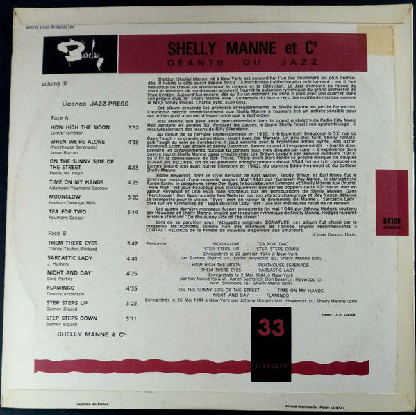 Shelly Manne et Co* : Géants Du Jazz Volume 3 (LP, Comp, RE)