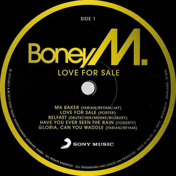 Boney M. : Love For Sale (LP, Album, RE)