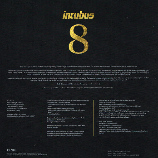 Incubus (2) : 8 (LP, Album)