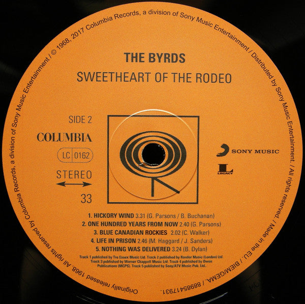 The Byrds : Sweetheart Of The Rodeo (LP, Album, RE, 180)