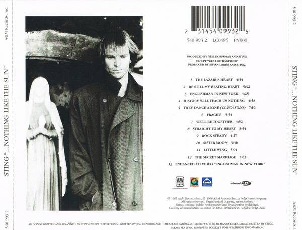 Sting : ...Nothing Like The Sun (CD, Album, Enh, RE, RM, RP)