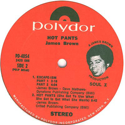 James Brown : Hot Pants (LP, Album, Pit)