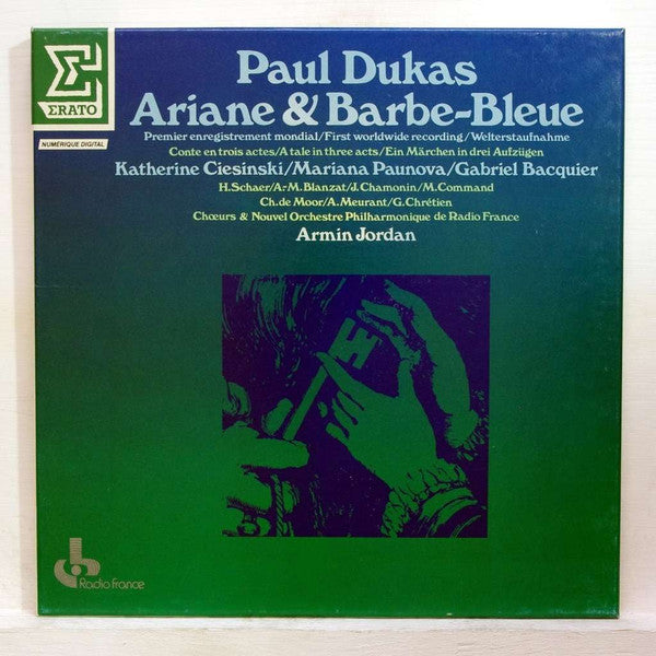 Paul Dukas - Katherine Ciesinski, Mariana Paunova, Gabriel Bacquier, Armin Jordan : Ariane & Barbe-Bleue (3xLP, Album + Box)