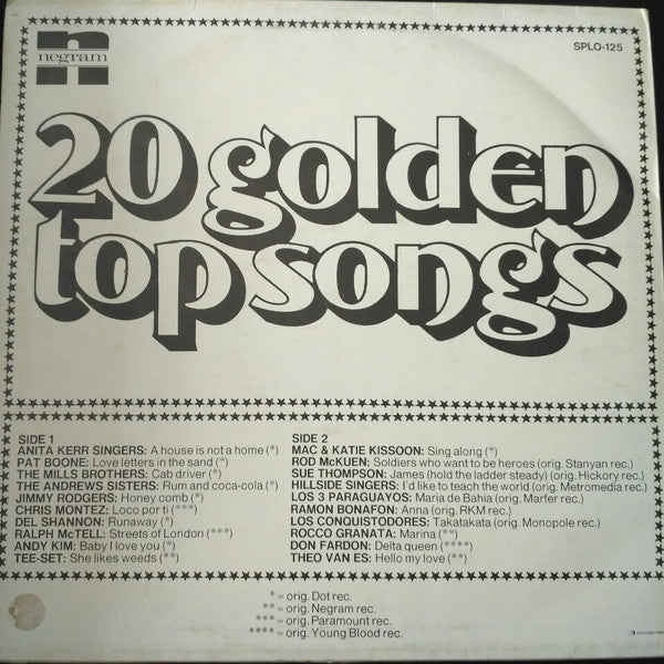 Various : 20 Golden Top Songs (LP, Comp)