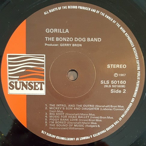 Bonzo Dog Band* : Gorilla (LP, Album, RE)