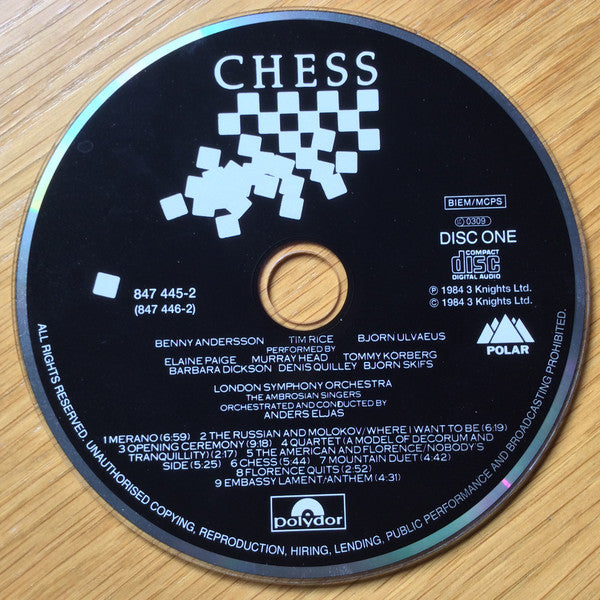 Benny Andersson, Tim Rice, Björn Ulvaeus : Chess (2xCD, Album, RE)