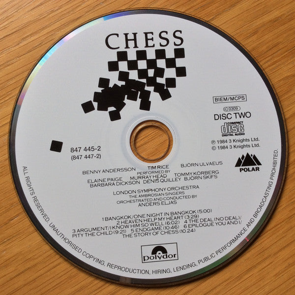 Benny Andersson, Tim Rice, Björn Ulvaeus : Chess (2xCD, Album, RE)
