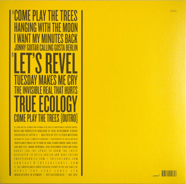 Snapped Ankles : Come Play The Trees (LP, Album, Ltd + CD, Album, Ltd)