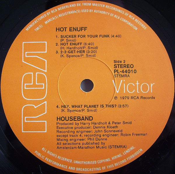 Houseband : Hot Enuff (LP, Album)