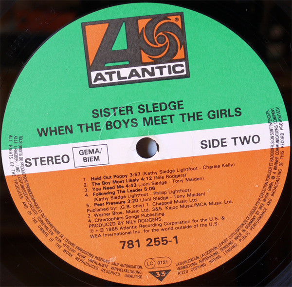 Sister Sledge : When The Boys Meet The Girls (LP, Album)