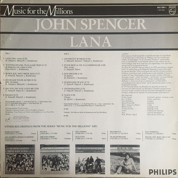 John Spencer : Lana (LP, Album, RE)