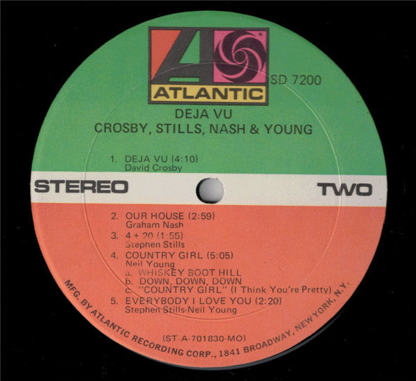Crosby, Stills, Nash & Young : Déjà Vu (LP, Album, MO,)