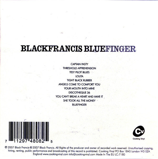 Black Francis : Bluefinger (CD, Album)