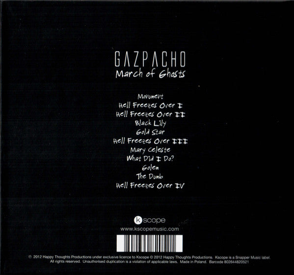 Gazpacho (2) : March Of Ghosts (CD, Album, Dig)