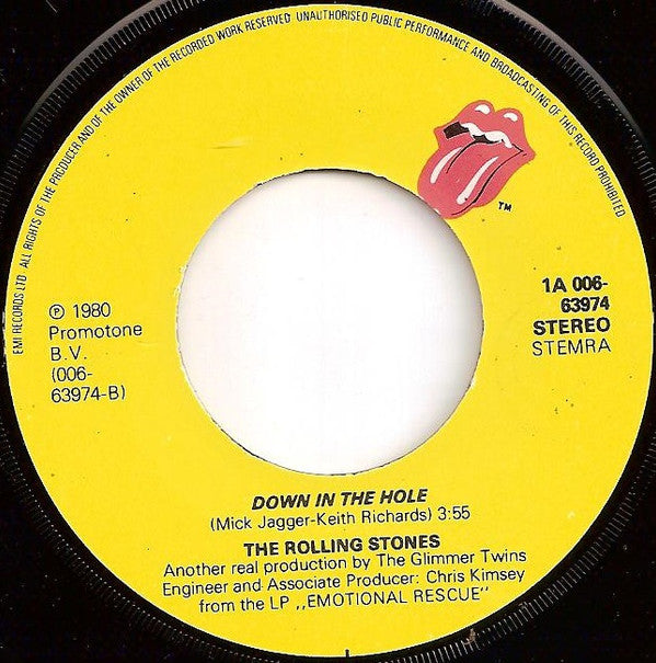 The Rolling Stones : Emotional Rescue (7", Single)