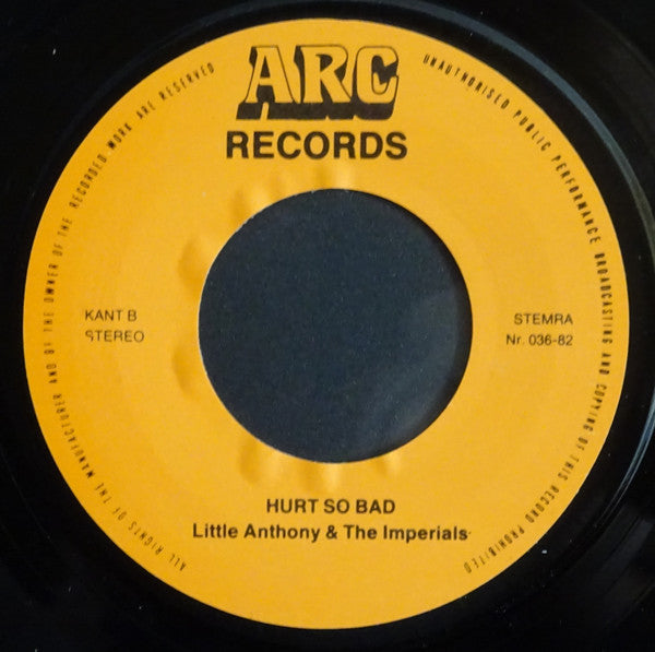 The Rivieras / Little Anthony & The Imperials : California Sun / Hurt So Bad (7")