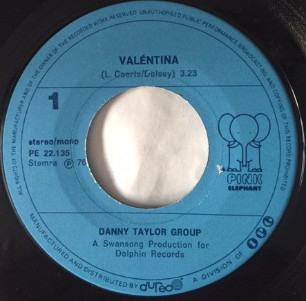 Danny Taylor Group : Valentina (7", Single)