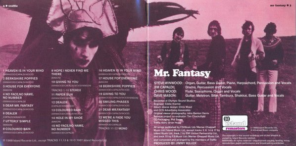 Traffic : Mr. Fantasy (CD, Album, RE, RM, RP)