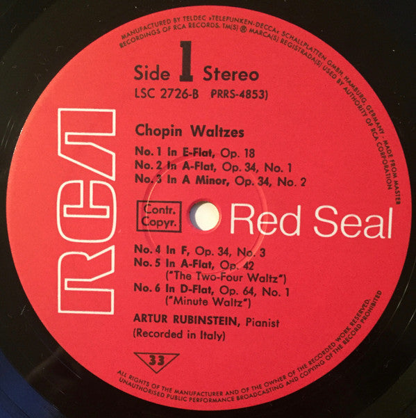 Rubinstein*, Chopin* : Walzer (LP)