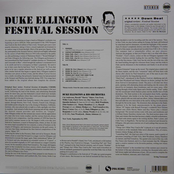 Duke Ellington And His Orchestra : Festival Session (LP, Album, RE, RM, 180)